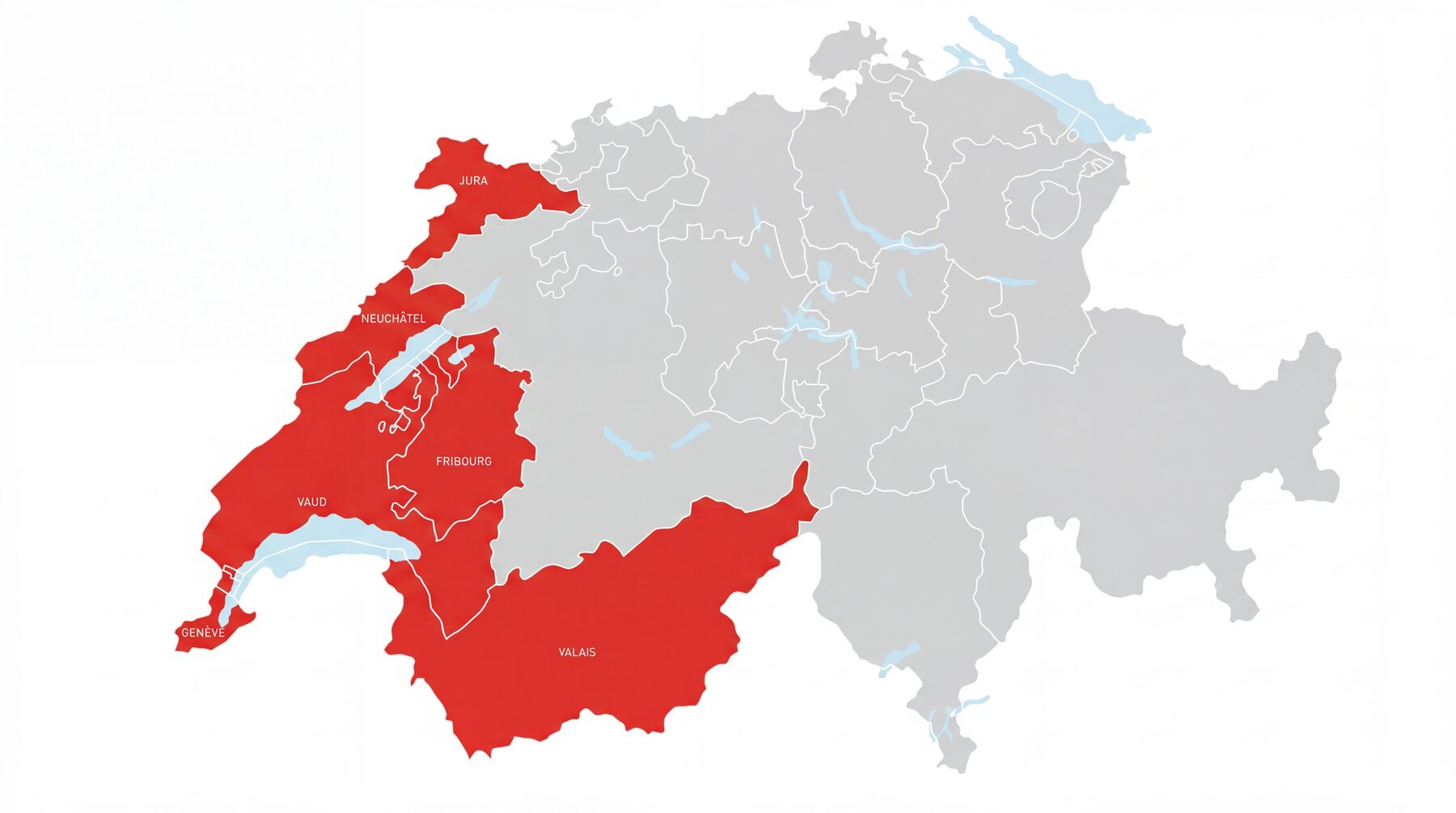 Zone d'intervention en Suisse romande